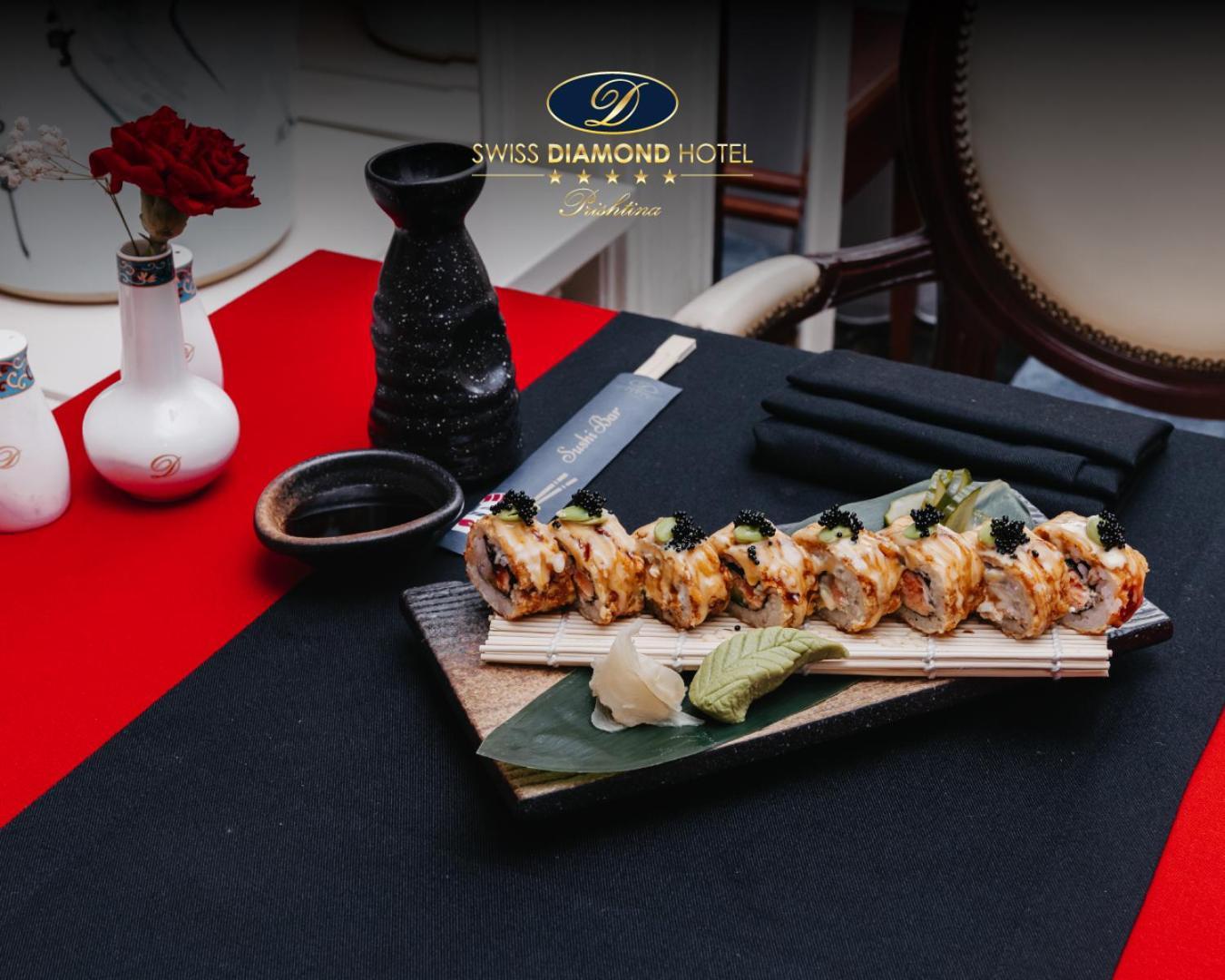 スイス ダイヤモンド ホテル プリシュティナ エクステリア 写真 Sushi at Swiss Diamond Hotel